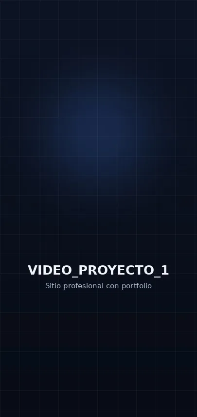 Vista previa de sitio web profesional con portfolio y contacto directo